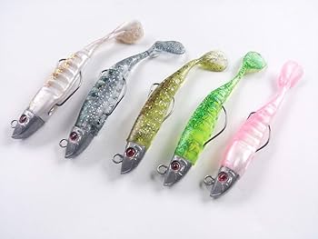 Amazon.co.jp: 魚の頭 ジグヘッド ＋ ワーム ソフトルアー 11cm